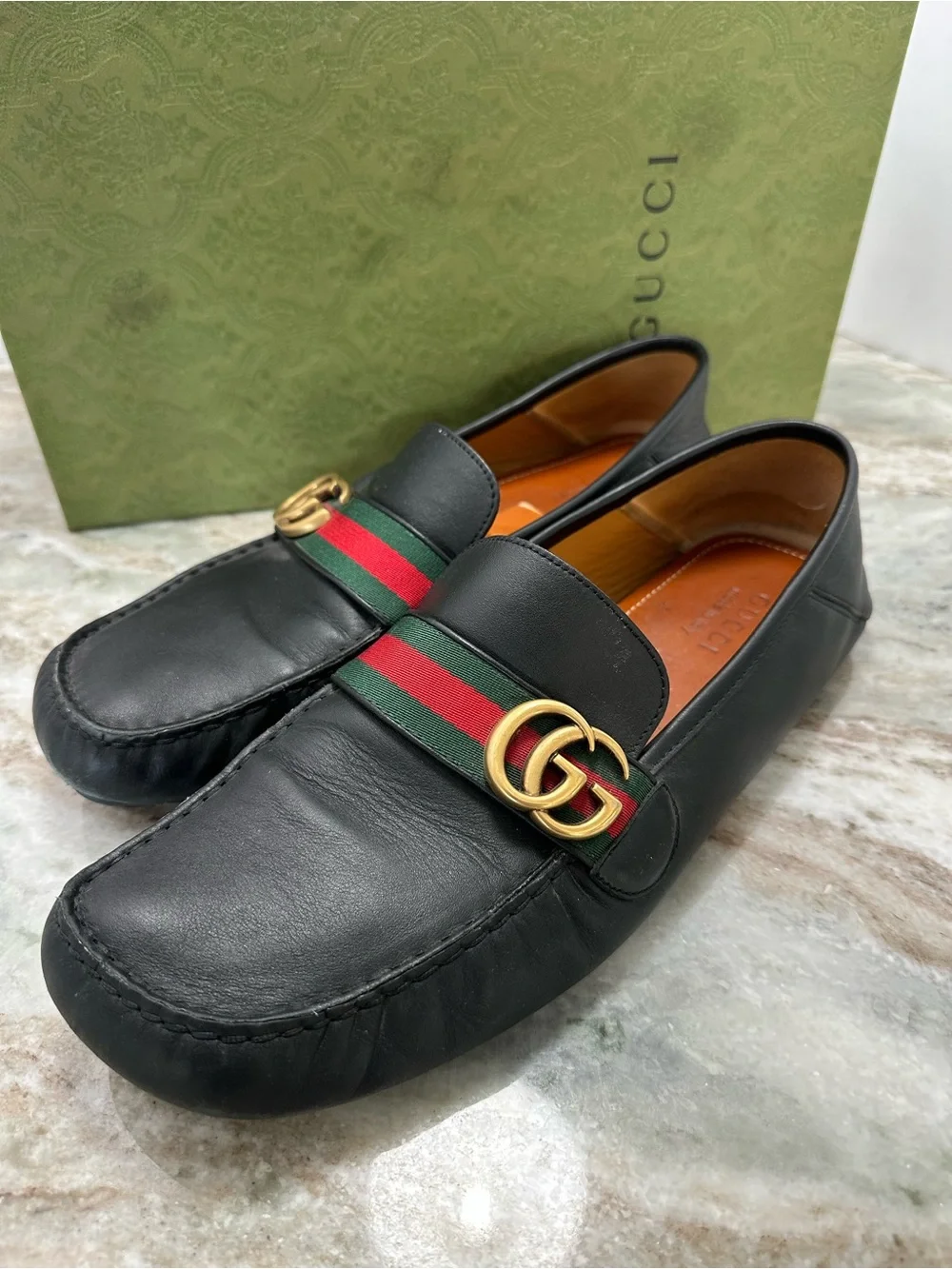 Gucci black leather
